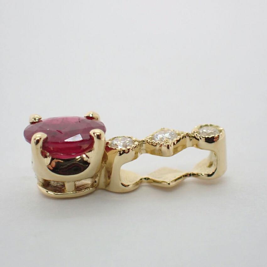 [New] K18 Ruby/Diamond OV Pendant Top [f1-3]