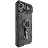 Чехол Nillkin CamShield Armor Pro для iPhone 14 Plus Rugged с магнитной подставкой и кольцом — черный, совместимый с MagSafe