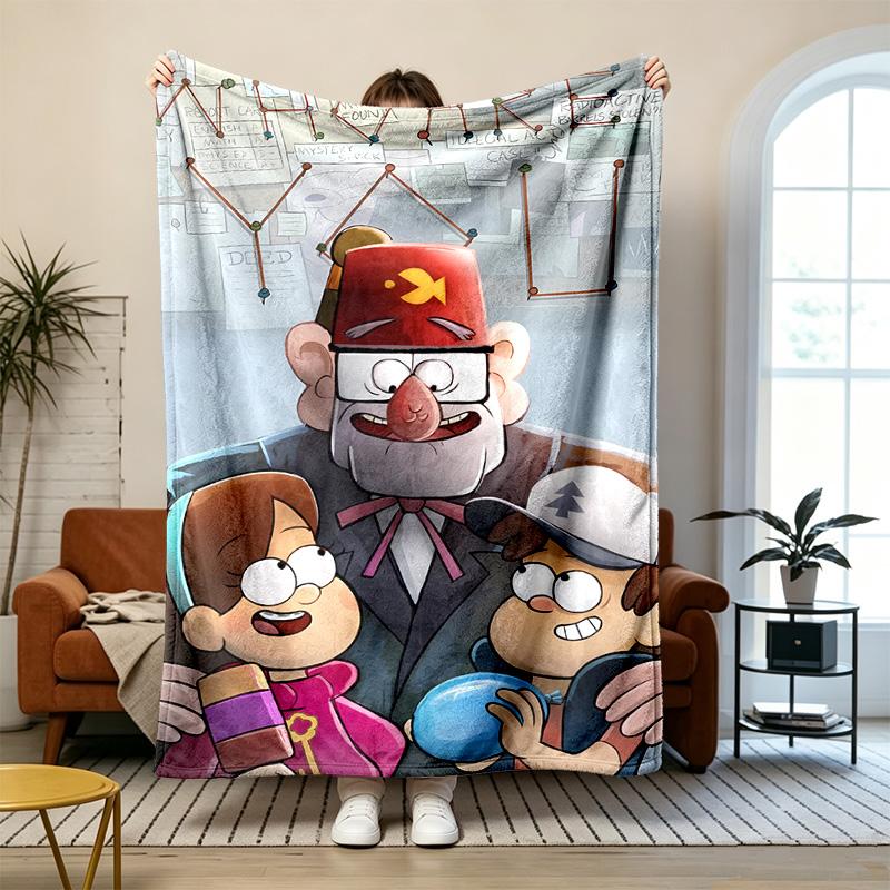 Gravity Falls Soft and comfortable flannel Suitable for sofas living rooms outdoor camping travel and also makes a great anniversary gif