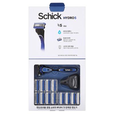 Специальная упаковка бритвы Schick Hydro5 Original, ручка + лезвие 13 шт. + чехол, 1 комплект, корейское лезвие бритвы