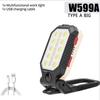 1/2/5PCS Portable LED COB Work Light Rechargeable Flashlight Magnetic Waterproof Camping Lantern Magnet with Power Display