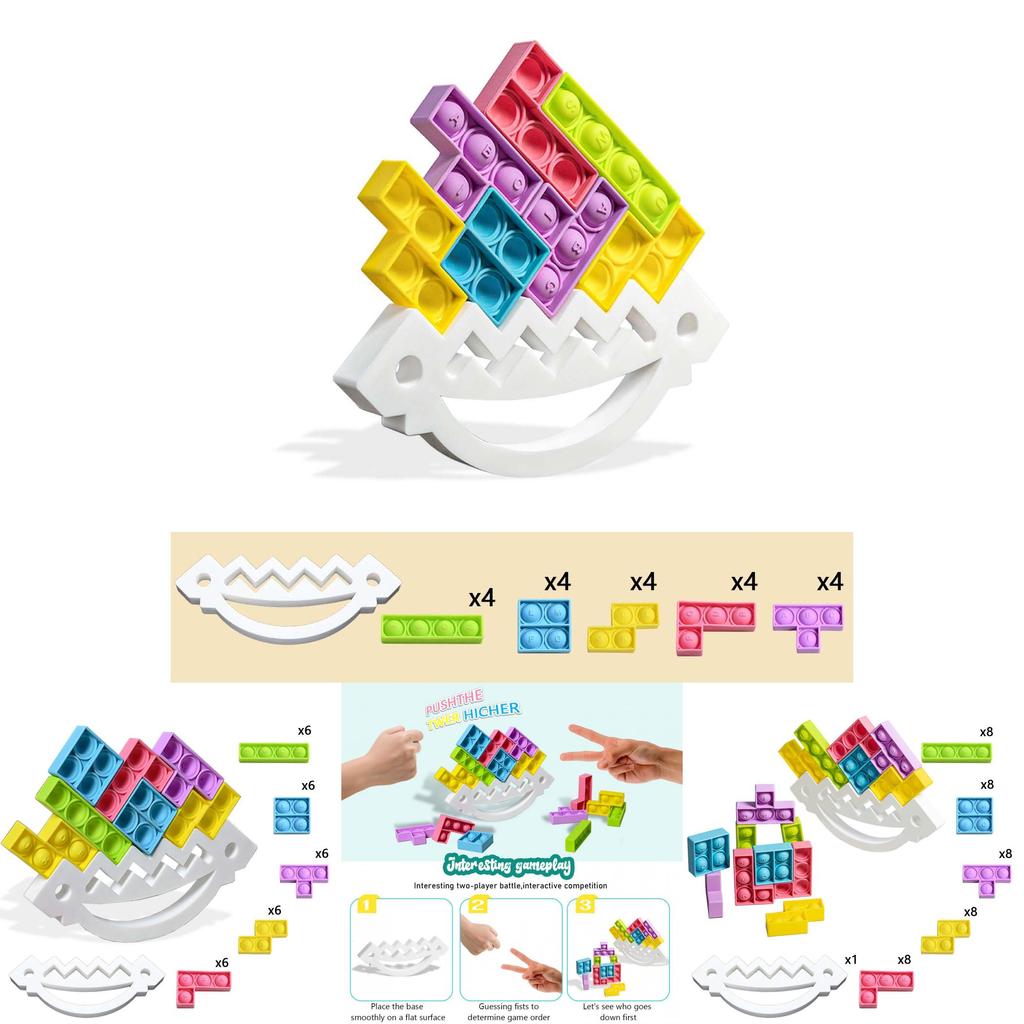 Силиконовые детские кубики для складывания с балансировкой для веселой игры родителей с детьми