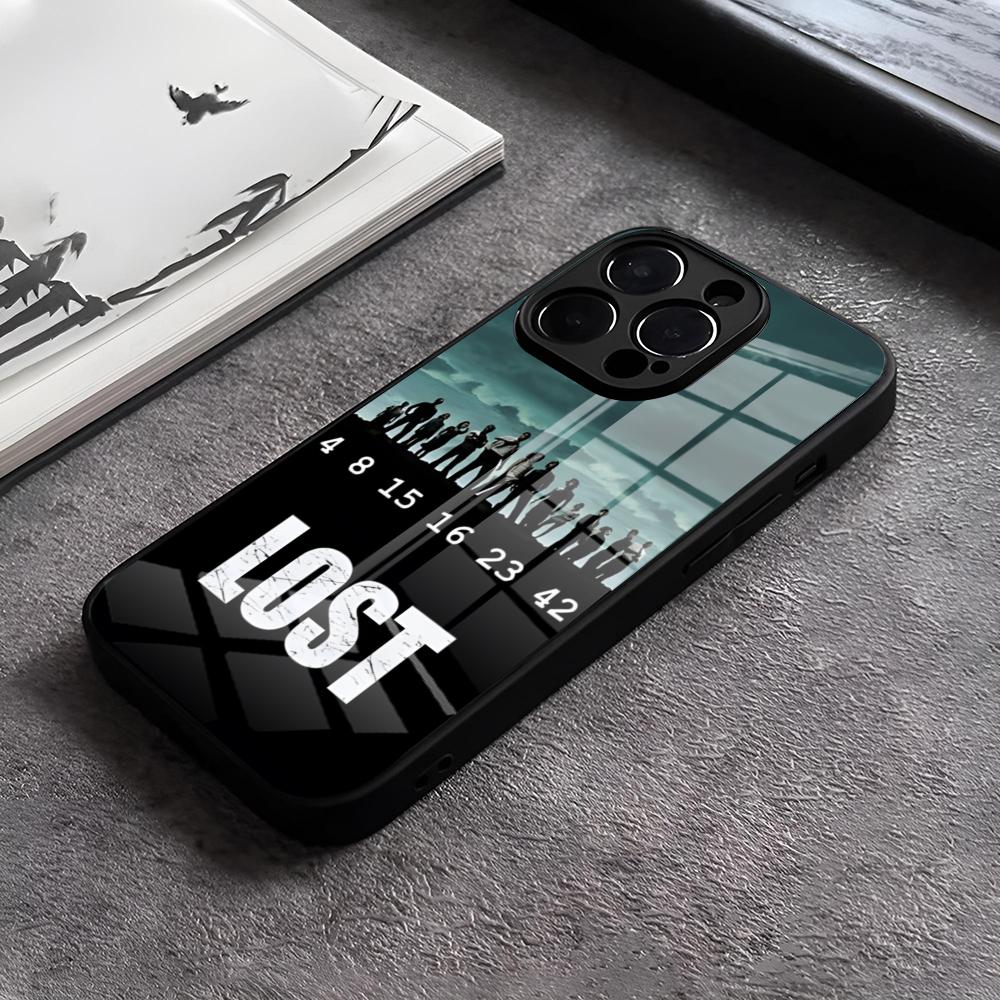 New Lost Tv Dharma Initiative Phone Case For IPhone 15 Pro Max 12 16 14 Plus 11 13 Pro X XR XS 7 8 Plus SE Glass Design Cover