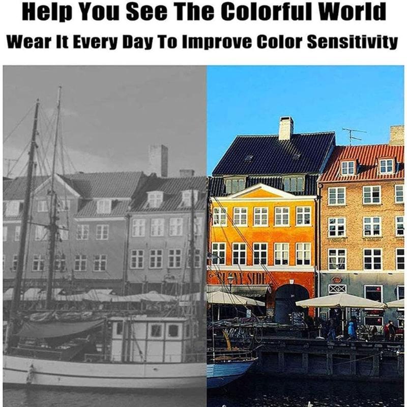 Glasses for People with Red-green Color-blindness Daltonism and Color Weakness Half Frame 2-sided Coating Lenses