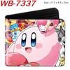 Kirby Short Trifold Wallet Cute Kawaii Anime Pink Mini Coin Purse for Women Girls Students 1pcs