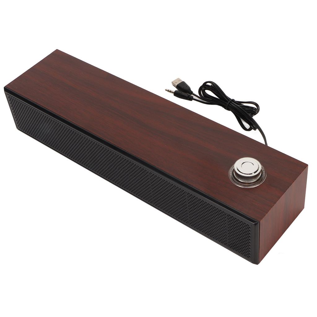 Компьютерные колонки Многофункциональные Стильные Винтажные Питание от USB Hi-Fi Стерео Компьютерный саундбар для Настольного ПК Ноутбука