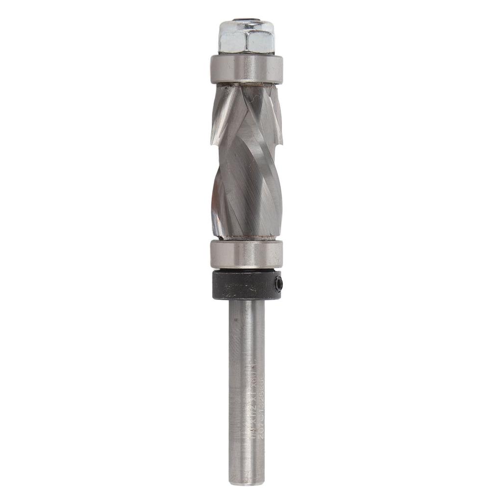 Compressiom Flush Trim Bit 14 Shank Dual Spiral Woodworking Router Bit Top and Bottom Bearing 1
