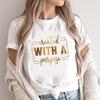 (Asian Size) Graphic Tee Casual T Clothing Print Female Casual Faith Trend Cute Women's Top Fashion Short Sleeve T-shirt