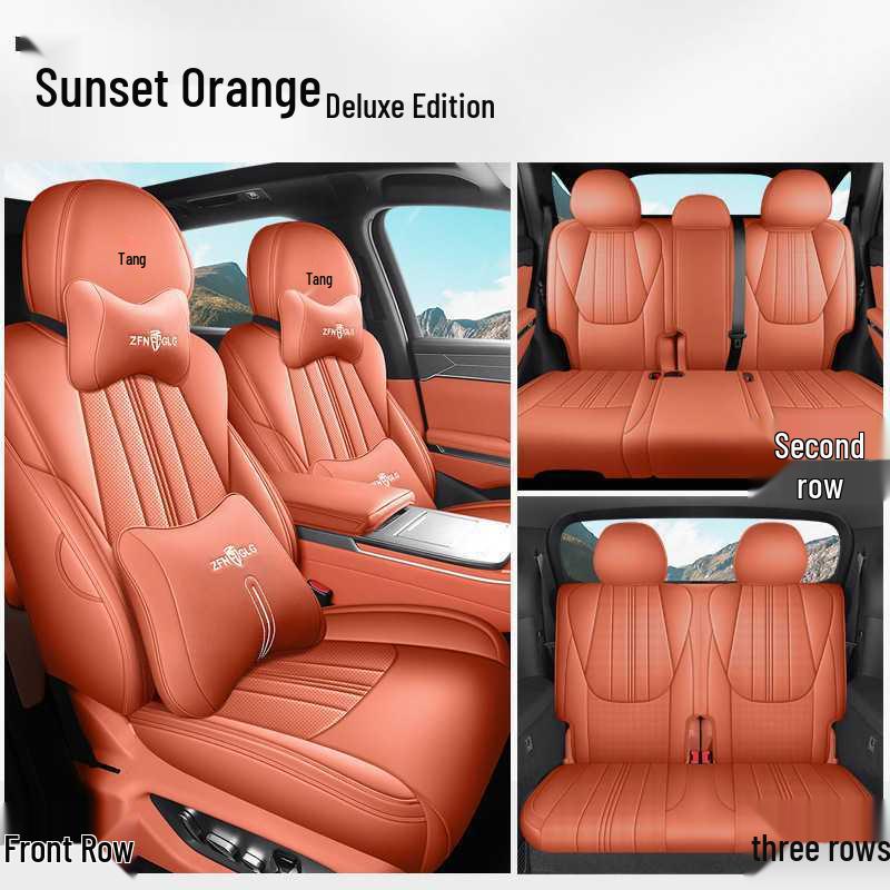 Полное покрытие сидений BYD Tang L DMI/EV - Дышащие перфорированные чехлы для всех сезонов