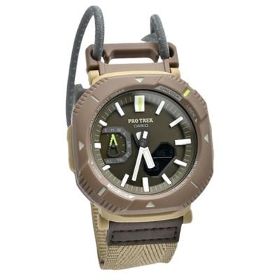 Pro Trek аналоговые цифровые часы для смартфона Link с тканым ремешком и зеленым циферблатом Tough Solar PRJ-B001B-5 100M унисекс-часы