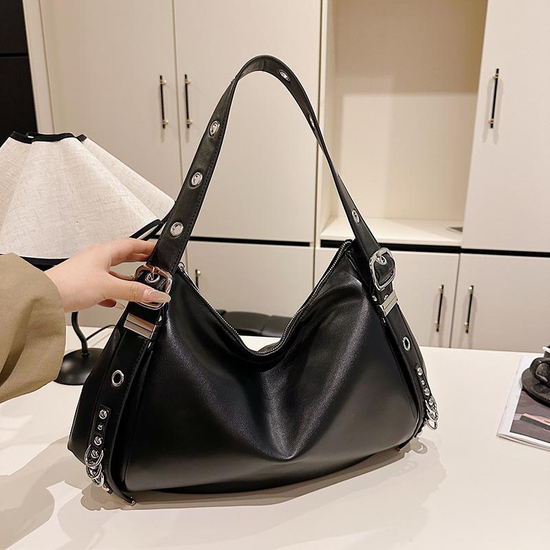 Женская сумка 2025 новая мода простая мода большая вместимость сумка через плечо портативная косая сумка-тоут