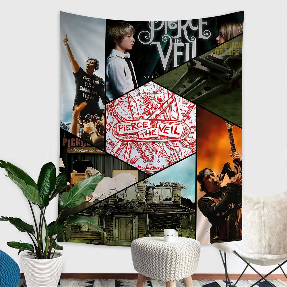 Rock Band PPierce The VVeil Hanging Bohemian Tapestry Bohemian Wall Tapestries Mandala Cheap Hippie Wall Hanging