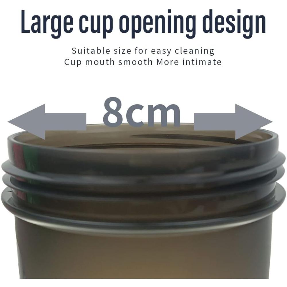 1 Pack Shaker Cup Protein Powder Shaker Cup with Metal Stirring Ball 20OZ Water Cup with Flip Lid Suitable for Outdoor Sports