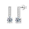 D Color 1CT Moissanite Diamond Stud Earrings for Women  925 Silver 18K White Gold Plated Dangle Earrings Wedding Jewelry