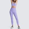 Seamless Knitted Slim Hip Lifting Sweat Wicking Sports Bodysuit Back Fitness Bra Yoga Suit For Women Solid Color Set