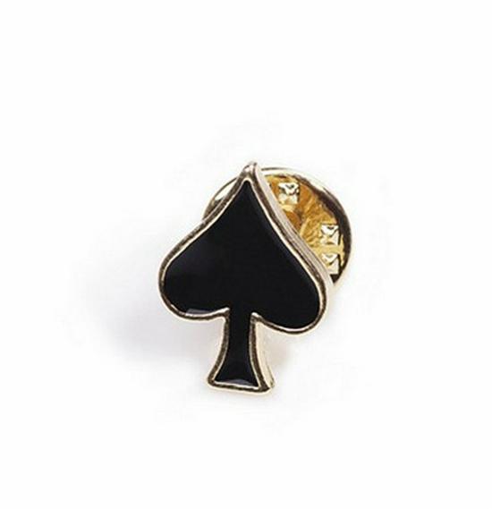 Японский металлический набор брошей для покера Харадзюку: Набор из восьми булавок для воротника и лацкана