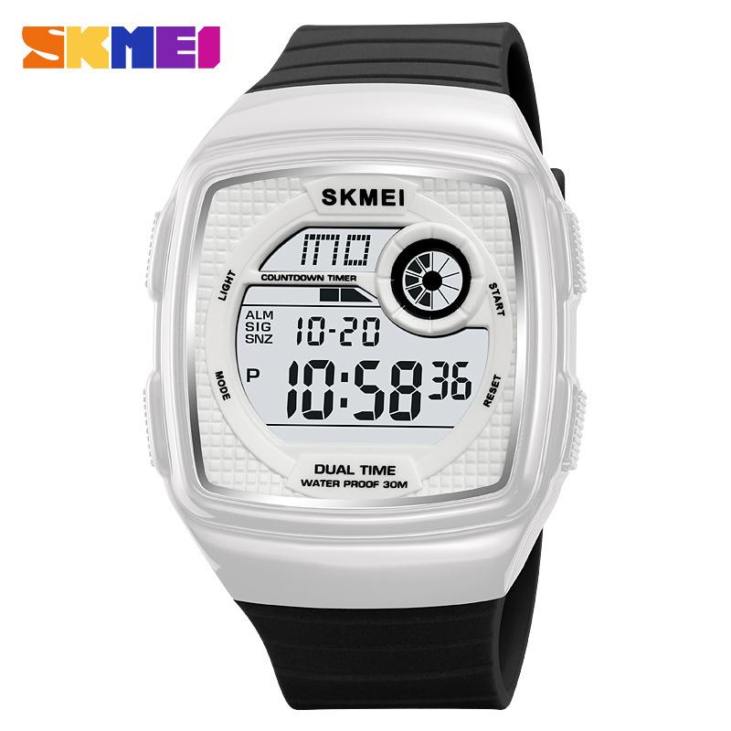 Moment Beauty Fashion Многофункциональные студенческие электронные часы Светящиеся водонепроницаемые мужские квадратные электронные часы