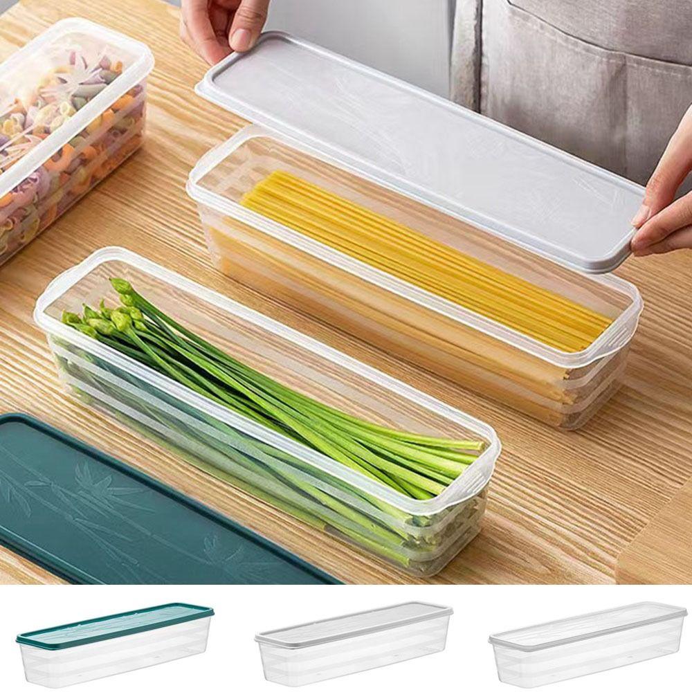 Rectangular Noodles Storage Box Plastic Pasta Box Portable Food Storage Container Home