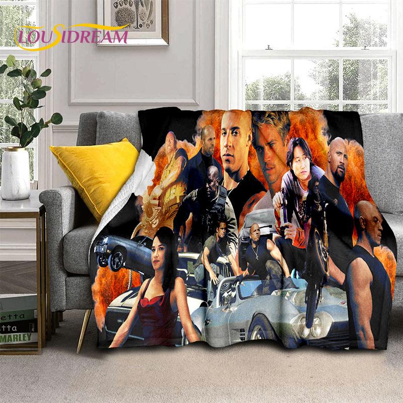 Одеяло с принтом фильма «Форсаж X 10», мягкое одеяло для дома, спальни, кровати, дивана, пикника, путешествия, офиса, одеяло, детское одеяло