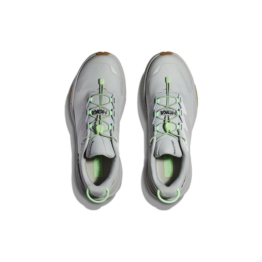 HOKA Transport Harbour Mist Lime Glow Мужские кроссовки Серые 1123153-HMLG