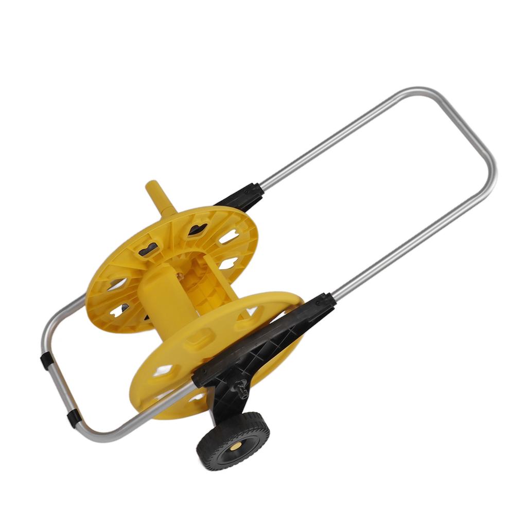 Hose Reel Cart with Wheels Heavy Duty Garden Hose Reels for Outside 60m Hose Capacity Manual Push
