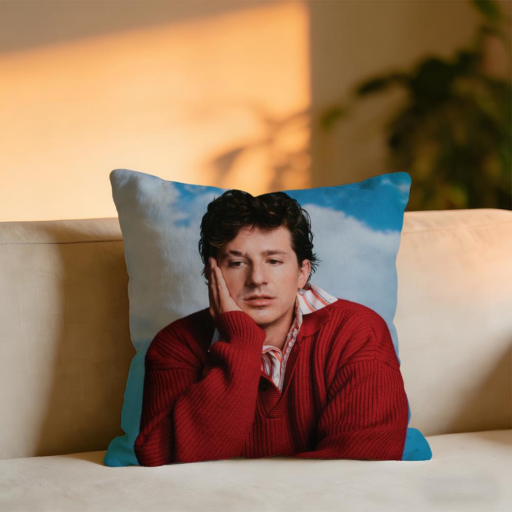 Charlie Puth Album Cushion Cover Cozy Velvet Throw PillowSoft Warm Cushion For Sofa Bed