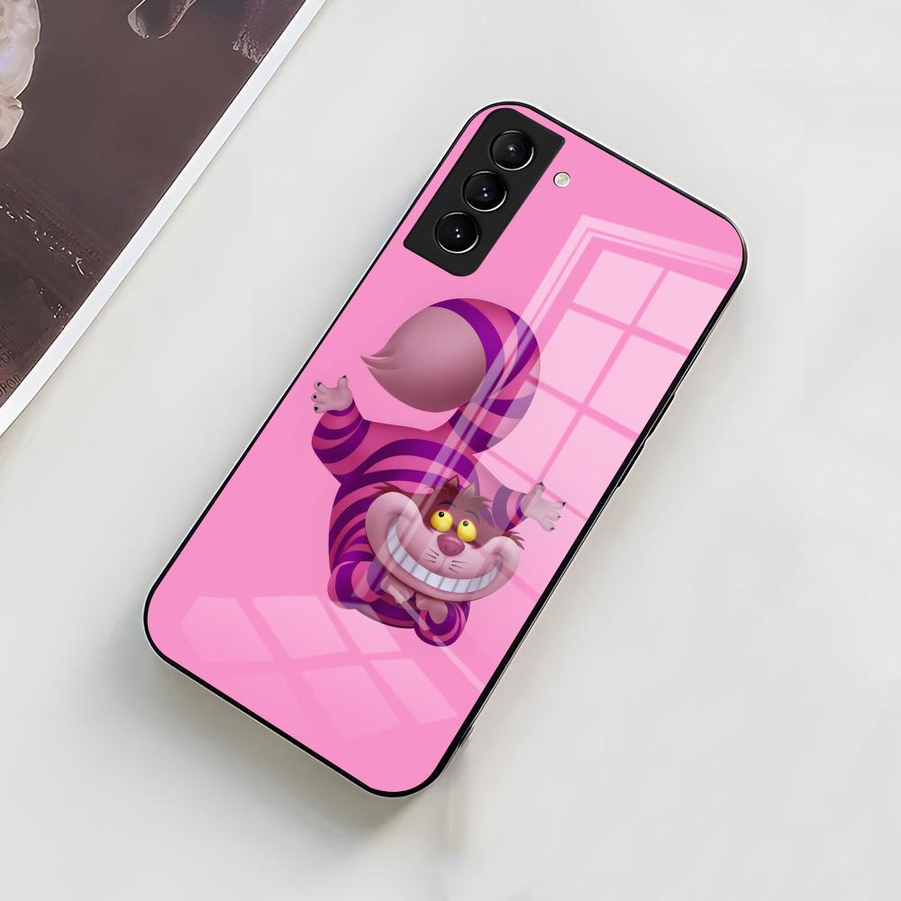 К-Кот Чешир Крутой Чехол Для Телефона Для Samsung A56 A36 A26 A16 A15 A25 A35 A55 A14 A34 A24 A54 Стеклянный Чехол