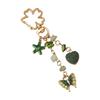 Elegant Floral Letter Keychain for Handbags Backpacks and Keys Sturdy Alloy Enamel Letter Charm Jewelry Accessory