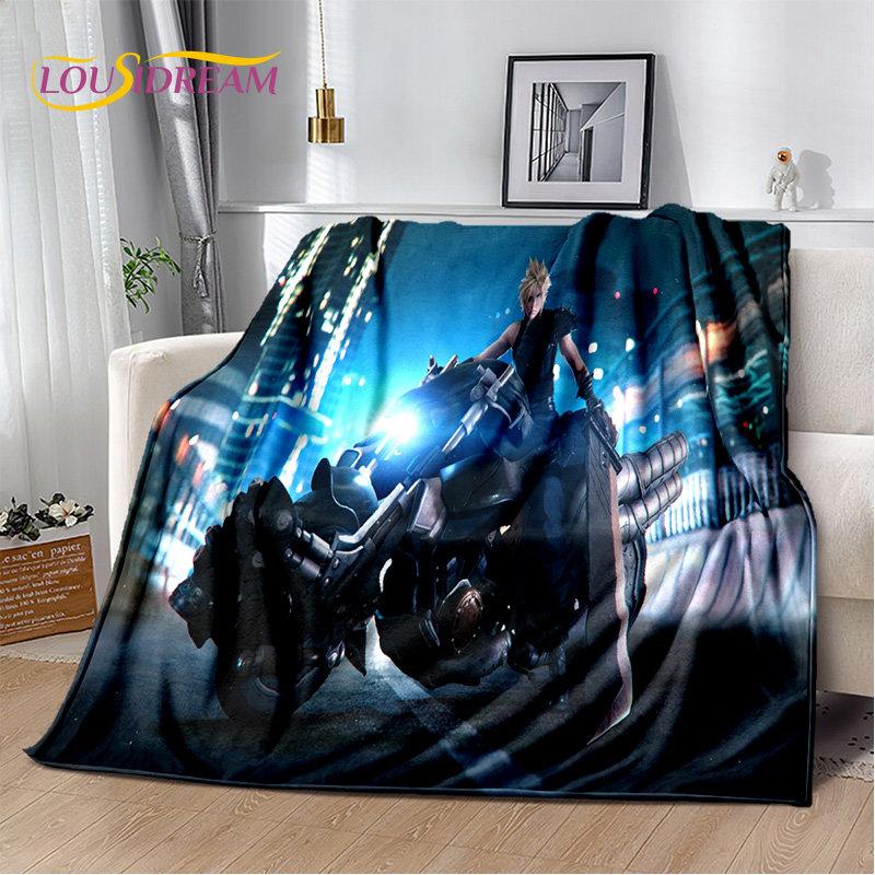 Мягкое плюшевое одеяло серии Final Fantasy Games Gamer, фланелевое одеяло, одеяло для гостиной, спальни, кровати, дивана, чехол для пикника