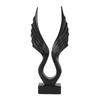 Abstract Wing Sculpture Artistic Decorative Resin Wing Statue Ornament for Living Room Office Black