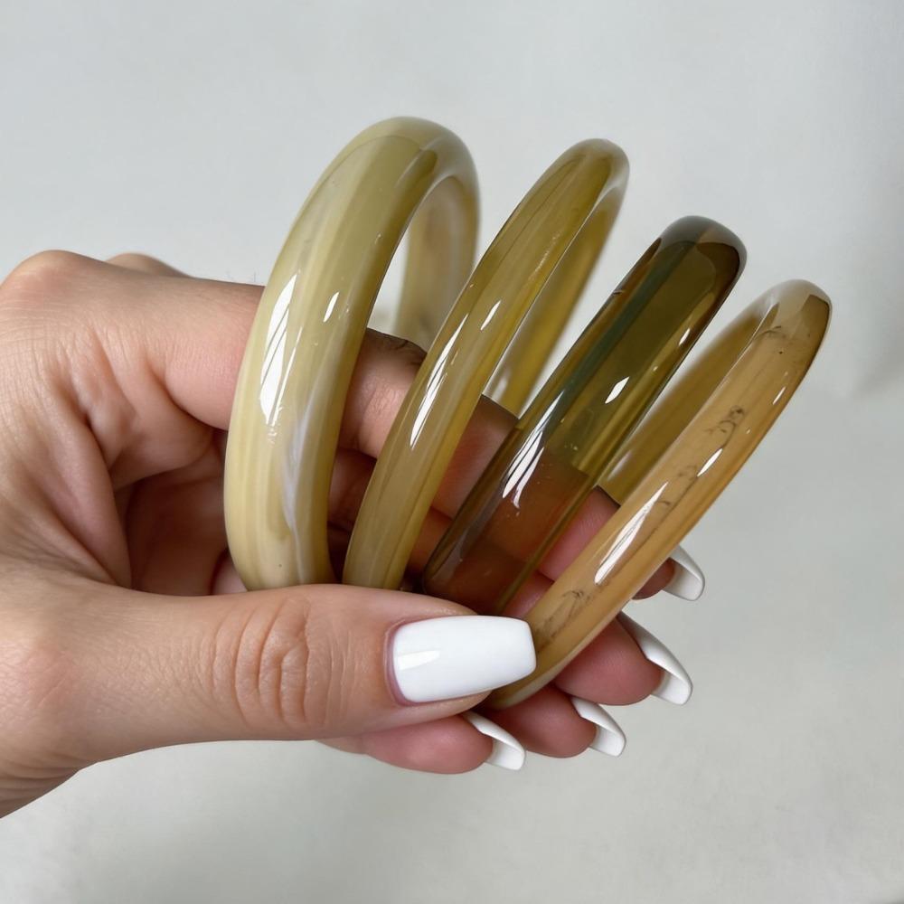 3/4 Pcs Smudged Thin Resin Bracelet Set Marble Pattern Cuff Bracelet Set New Round Bangles Gifts