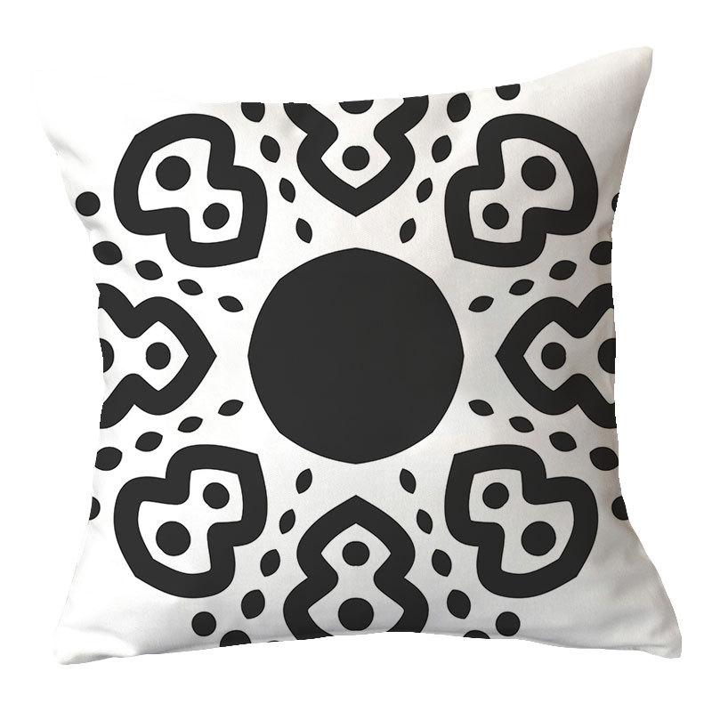 Simple New Square Geometric Plush Pillowcase Home Fabric Sofa Pillow Cushion Cover