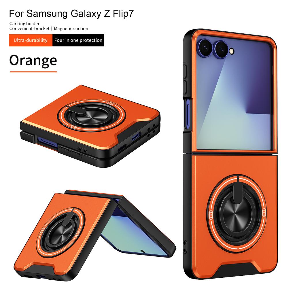 Чехол для Samsung Z Flip 7 Чехол Galaxy Z Flip 6 Z Flip 5 7FE Magsafe Магнитный Складной Держатель Военная Броня Защитная Крышка Камеры