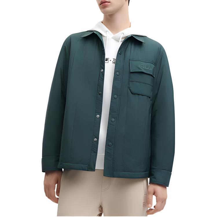 Men's Jacket FILA Puffer Jacket Men's Dark Bamboo Emerald