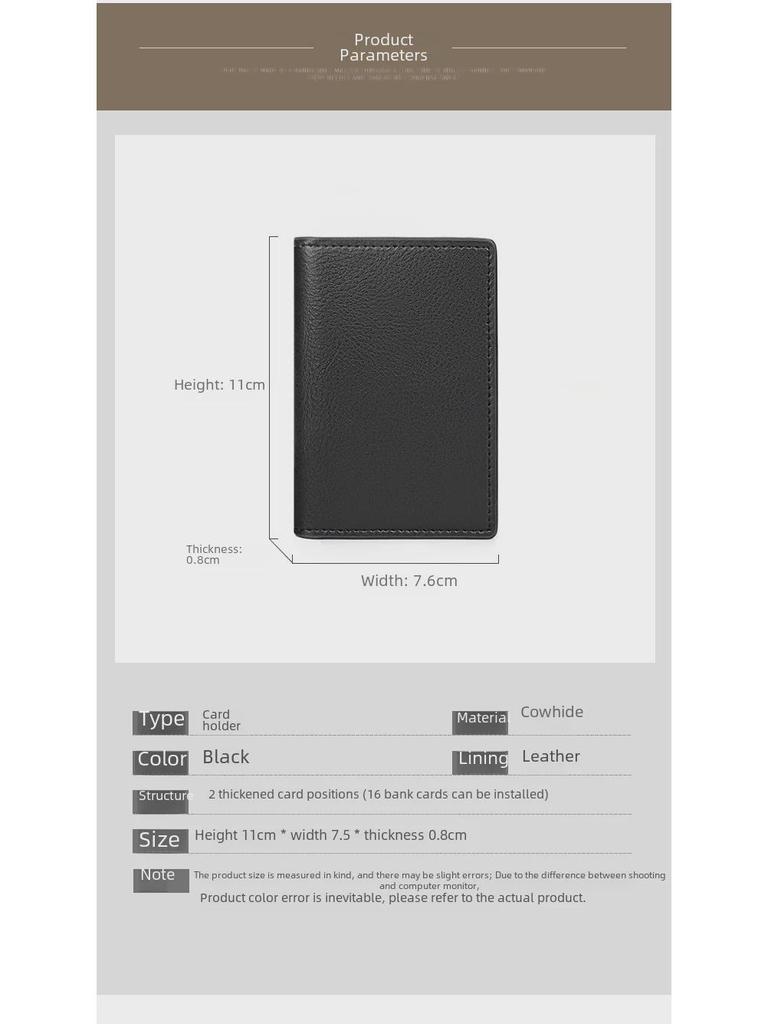 Мужская визитница из натуральной коровьей кожи 3003: Органайзер для визиток и банковских карт