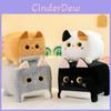 Короткая плюшевая квадратная игрушка-кошка с наполнителем из ПП-хлопка для комфорта детей перед сном