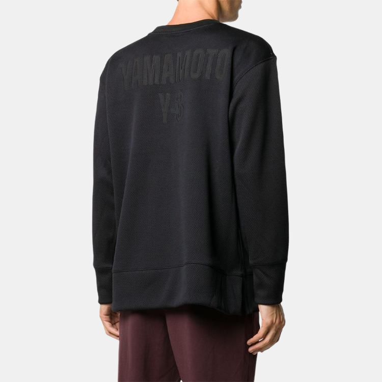 Y-3 Толстовки Унисекс Черные С Круглым Вырезом Средней Плотности GK4355