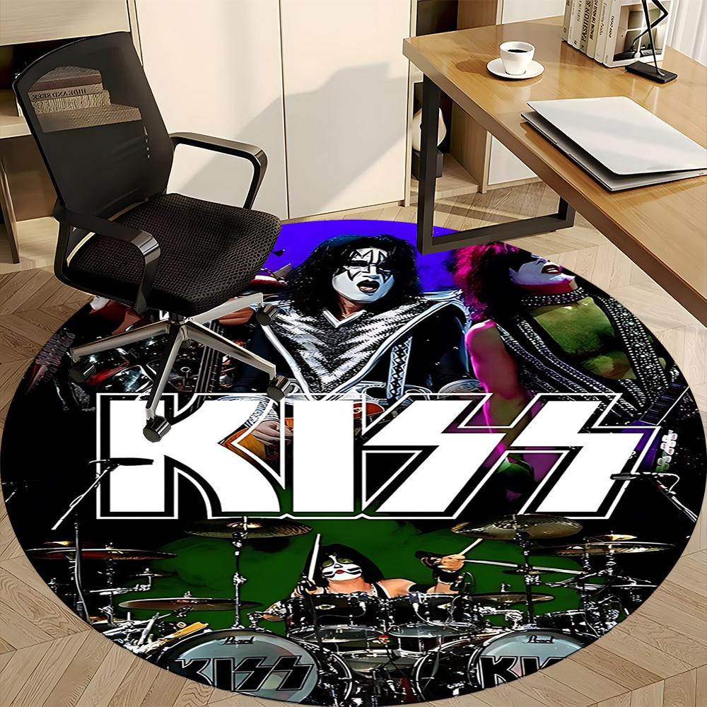 1 шт. Круглый ковер KISS Music Office, под офисные стулья, спальня, гостиная, домашний декор a1016285
