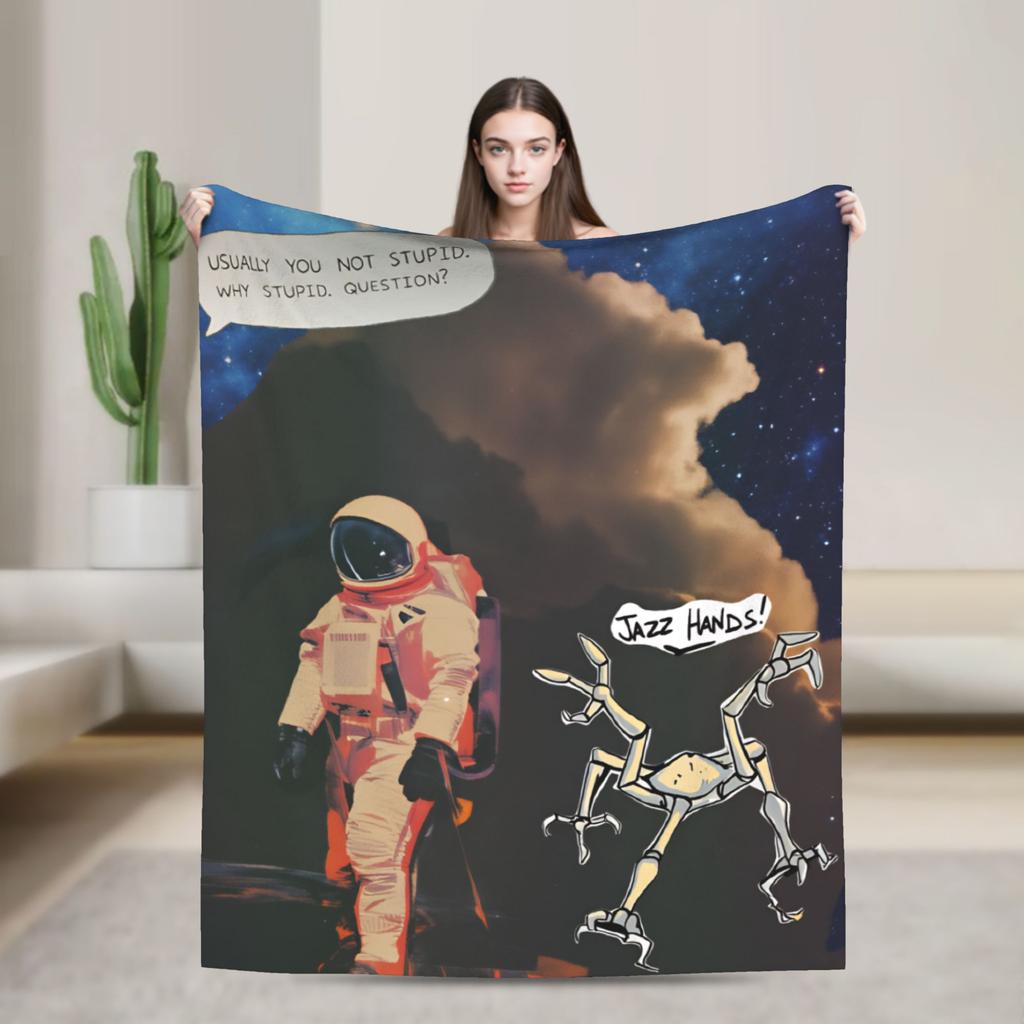 Project Hail Mary Warm Soft Blanket  Airplane Travel Plush Throw Blanket Pattern Bedroom Flannel Bedspread Sofa Bed Cover
