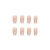 Artificial Nails Diamond Style Wearable Nails, Finished Fake Nails, Nail Art Pieces, Innocent Girls Look White and Translucent