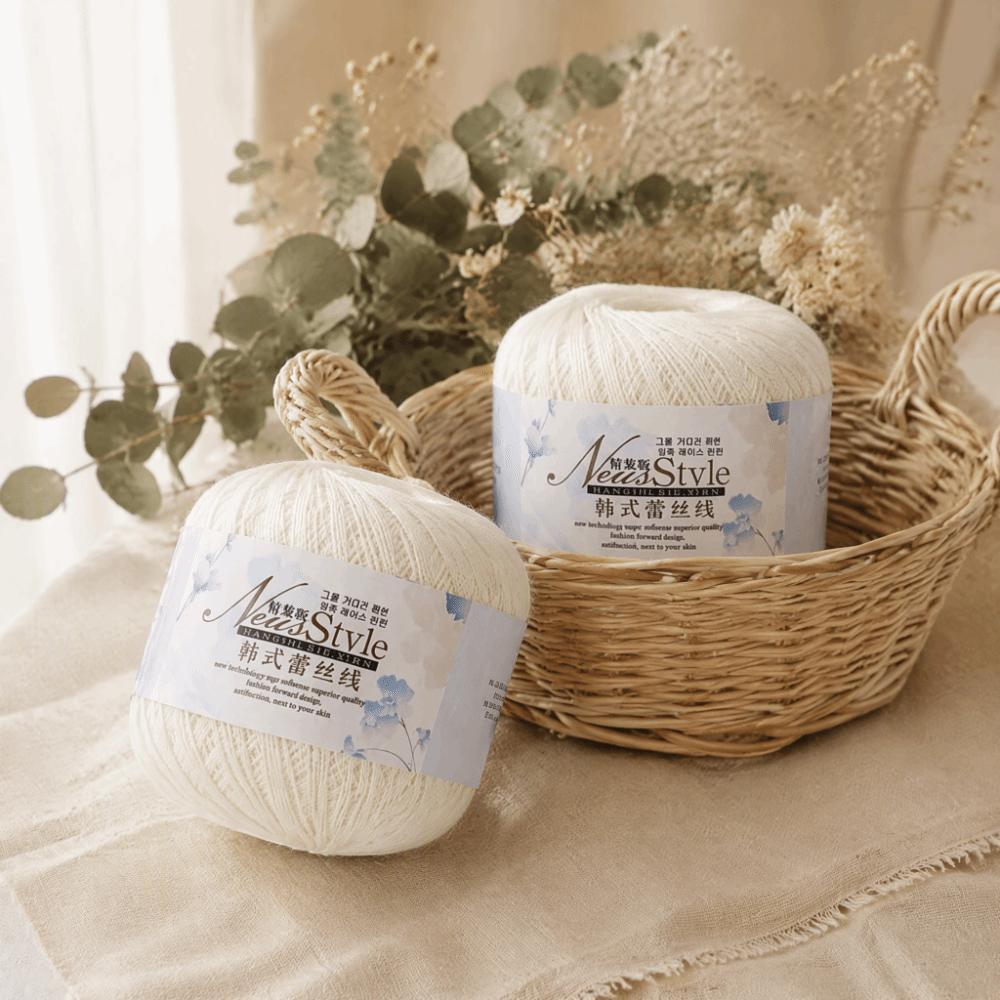 2pcs Light Thin Crochet Thread Cotton Material Cotton Yarn Popular Crochet Lace Yarn For Knitting