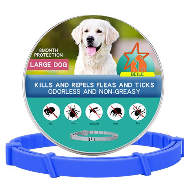 Pet Deworming Flea Collar Retractable Necklace Anti Flea And Tick Big Dog Puppy Cat Prevention Mosquitoes Pets Repellent Collar