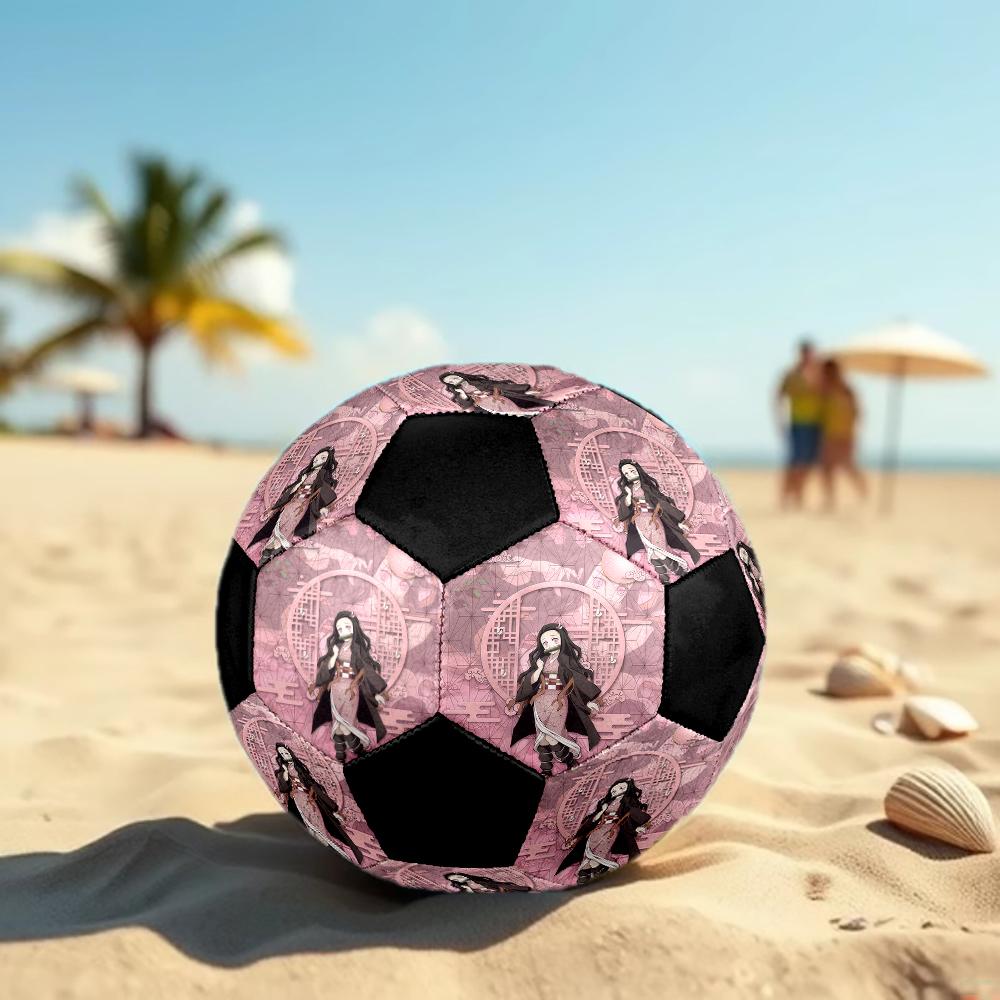 1pc Demon Slayer Kimetsu no Yaiba Football Soccer Ball Size 5 Indoor Soccer Ball Fashion Colorful  Backyard Game -Great For Sports Fans Gift HE9
