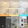 Plafonnier LED - NETTLIFE - 4 anneaux 48W 55 cm - Dimmable - Blanc - Télécommande