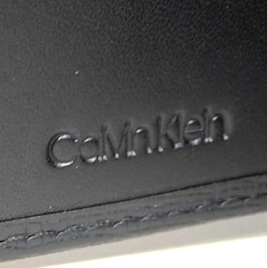 Calvin Klein 31CK130009 Кошелек с отделением для монет SAFFIANO 001 Защита RFID Карман, ЧЕРНЫЙ, (Предотвращение скимминга) [Использовал]