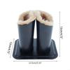 Plush Lined Eyeglasses Holder PU Leather Pattern Glasses Storage Organizer  for Desk Nightstand