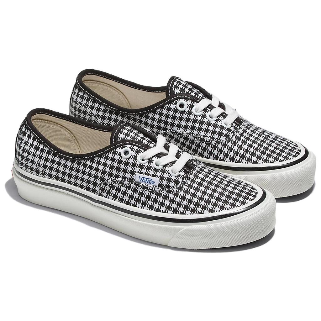 Vans Authentic 44 DX Anaheim Factory - OG Houndstooth Unisex Sneakers Cream Marshmallow Black VN0A4BVYYER