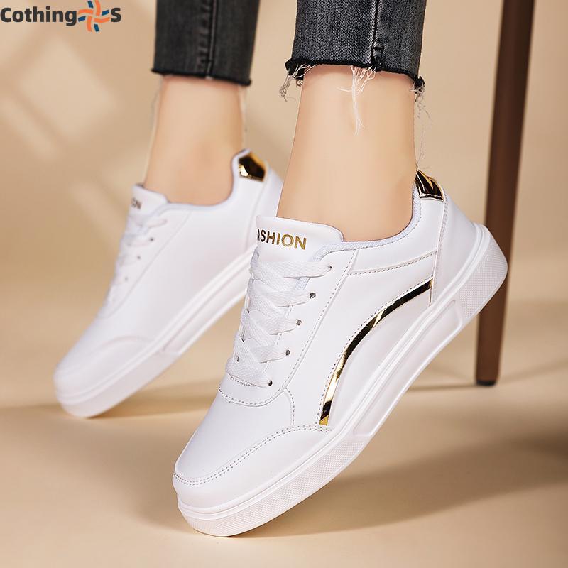 Женские кеды из искусственной кожи на плоской подошве без застежек