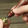 Retro Wax Seals Tool DIY Wooden Fire Paint Handle Handmade Vintage Wax Sealing Handle Envelope Scrapbooking Supplies