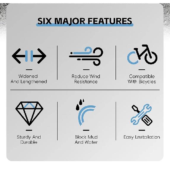 WEST BIKING Bike Fender Set 2PCS Full Coverage Bicycle Fender Quick-release Bike Front Rear Mudguard For 21c-42c Tire Bike Parts